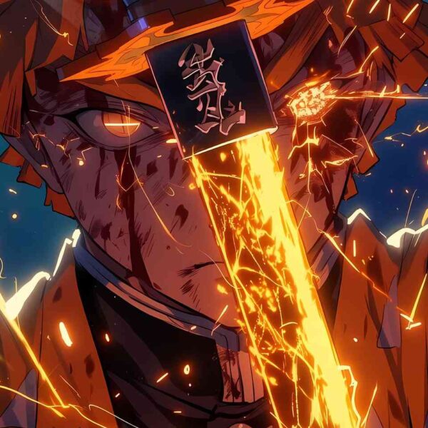 Zenitsu Burning Blade Orange