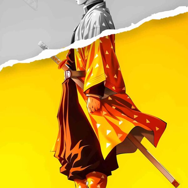 Zenitsu Ripped Paper Yellow