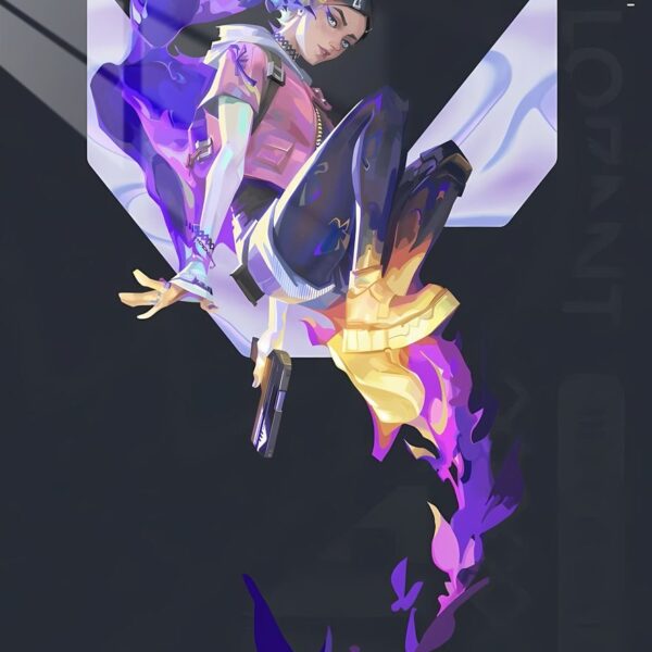 Abstract Flair Purple And Gold