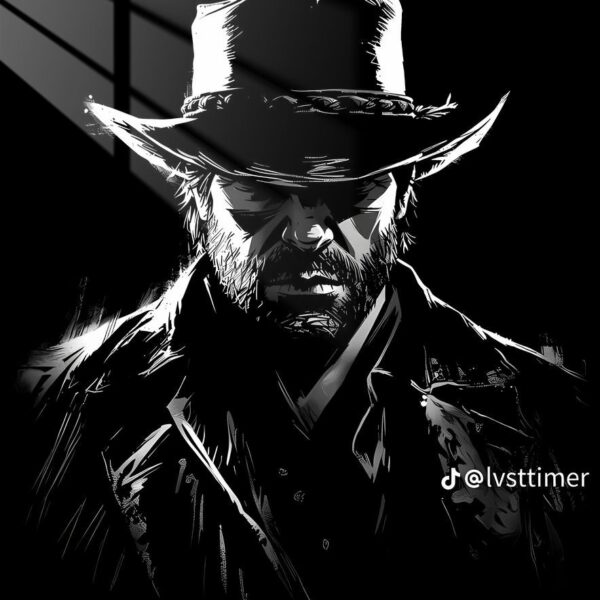 Arthur Morgan Shadow Play Black & White