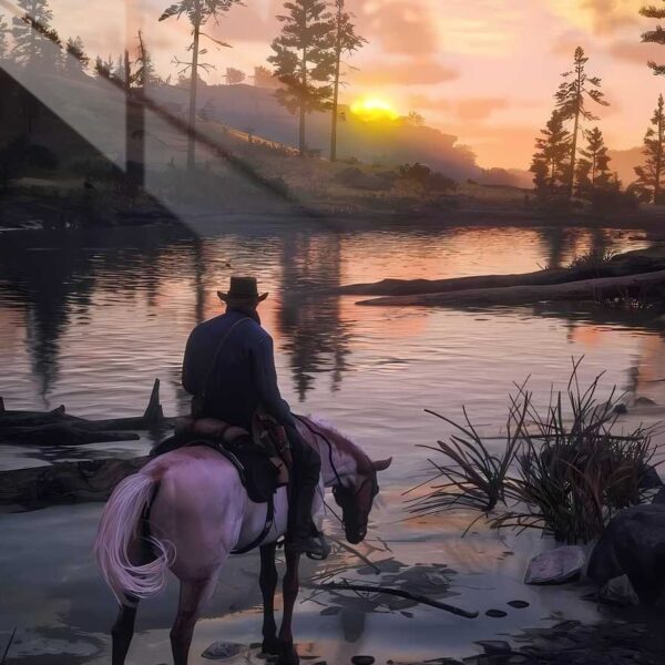 Arthur'S Sunset Ride Impressionistic Purple