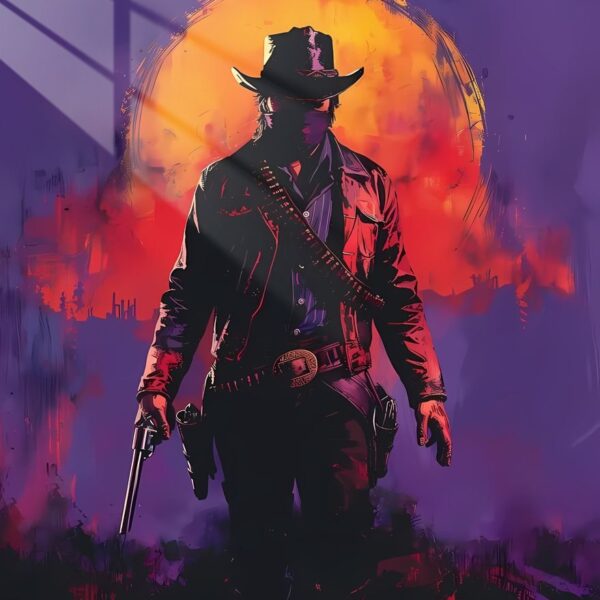 Aurthor Sunset Silhouette Purple & Orange