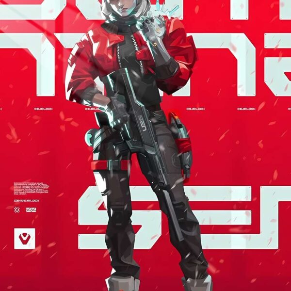 Crimson Geometric Red