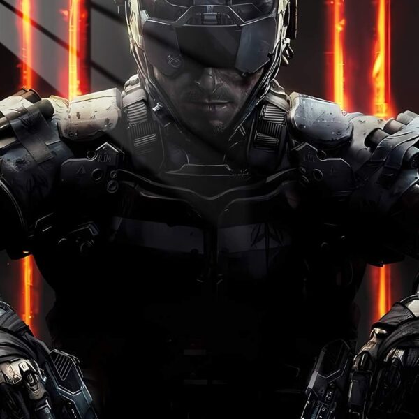 Cyber Soldier Dark Minimalist Orange