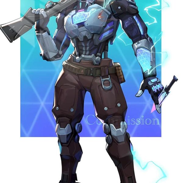 Cybernetic Sentinel Sharp Lines Teal