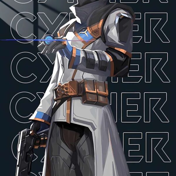 Cypher'S Cybernetics Geometric Blue & White