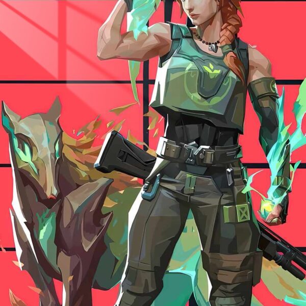 Fade'S Prowess Stylized Teal & Red