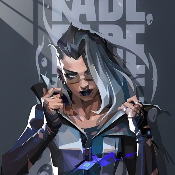 Fade'S Prowl Stylized Portrait Blue, Grey
