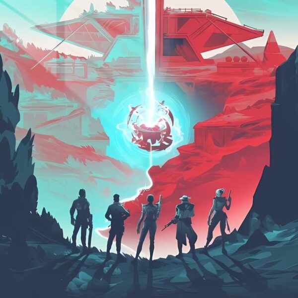 Fracture Agents Silhouette Teal & Red