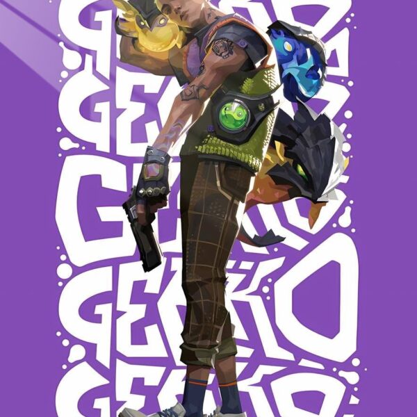 Gekko Graffiti Bold Lines Purple