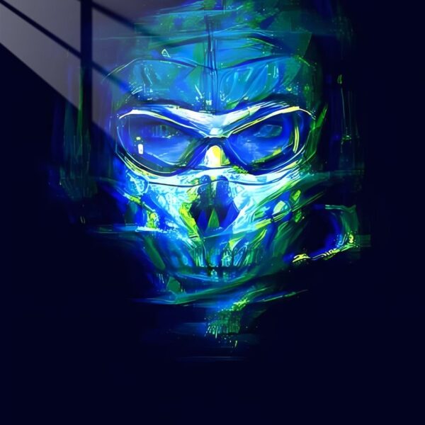 Ghost Glitch Art Blue, Green