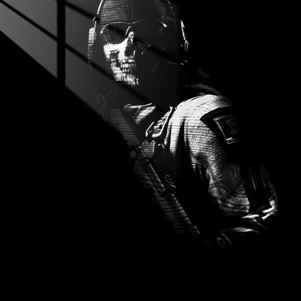 Ghost Glitch Effect Monochrome