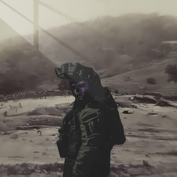 Ghost In The Wasteland Desolate Brushstrokes Sepia