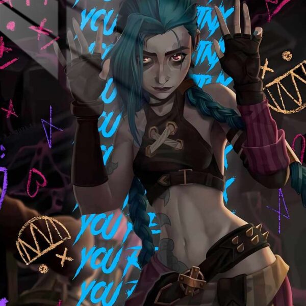 Jinx Graffiti Cyberpunk Blue