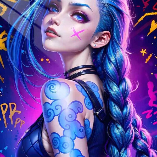 Jinx Graffiti Glam Blue & Purple