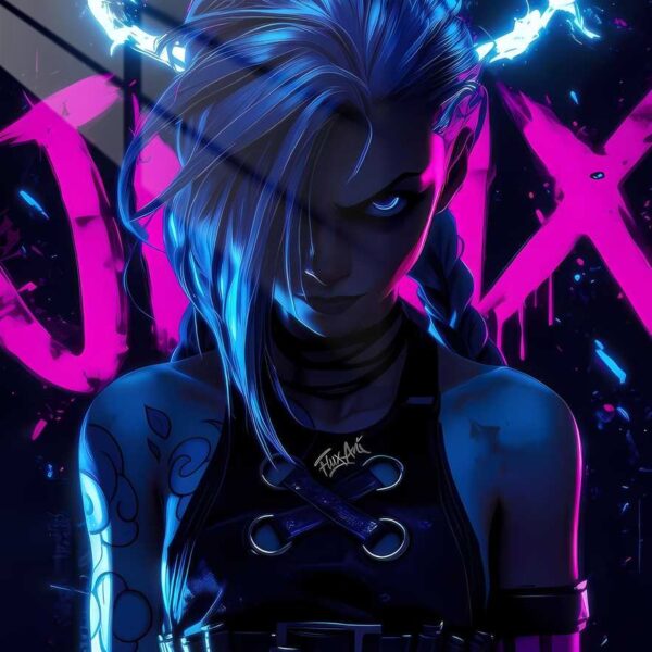 Jinx Synthwave Blue, Pink