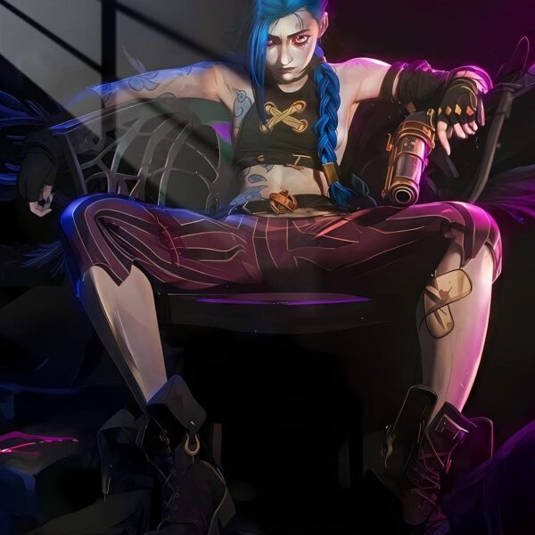 Jinx'S Throne Cyberpunk Grit Purple, Pink
