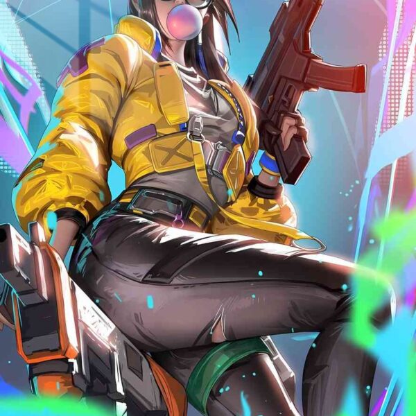 Killjoy Bubblegum Blitz Anime Style Teal