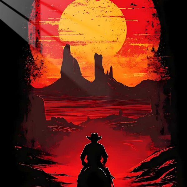 Lone Rider Crimson Sunset Red