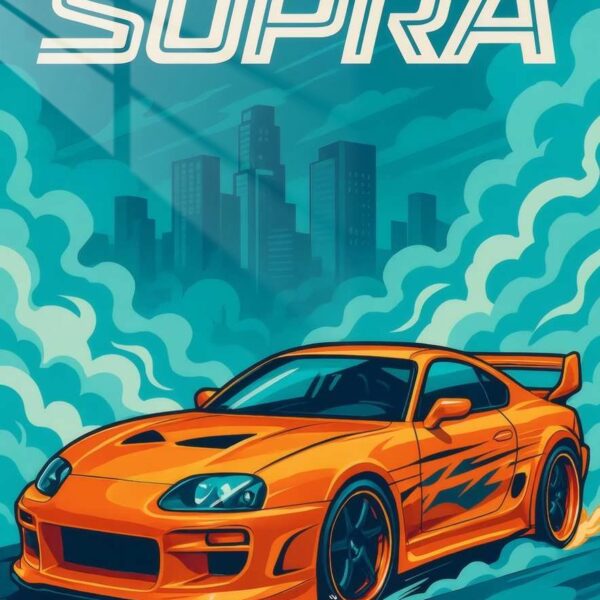Mk4 Supra City Smoke Vaporwave Orange