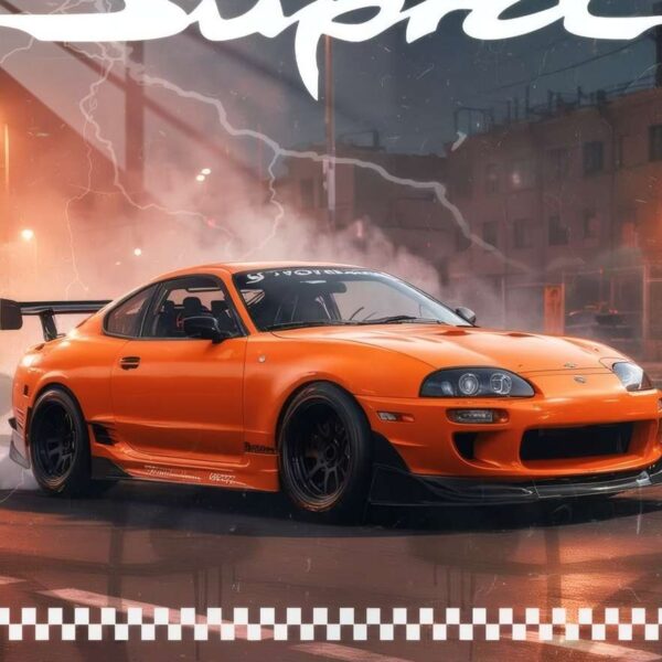 Mk4 Supra Drift Vaporwave Orange