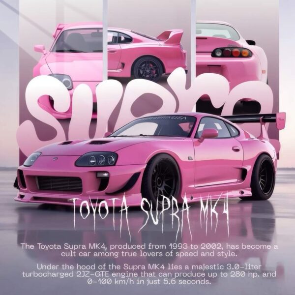 Mk4 Supra Lineup Minimalist Style Pink