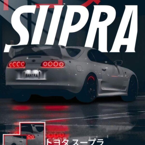 Mk4 Supra Rear Lights Dark Minimalist White