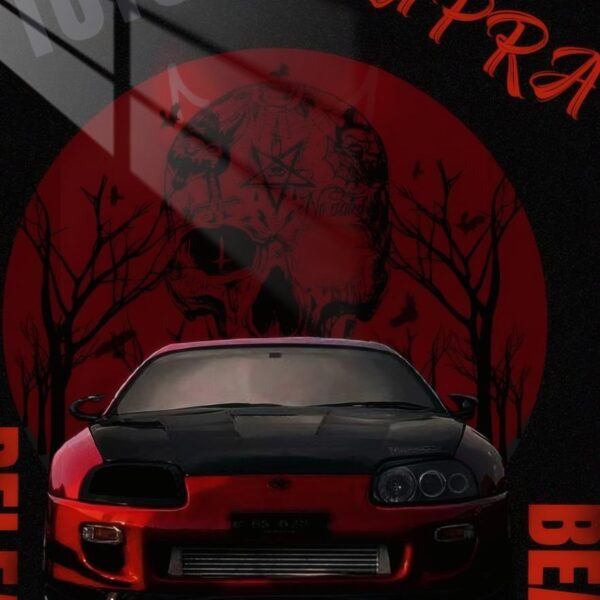 Mk4 Supra Skull Gaze Dark Art Red