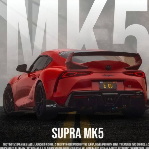 Mk5 Supra Sleek Lines Red