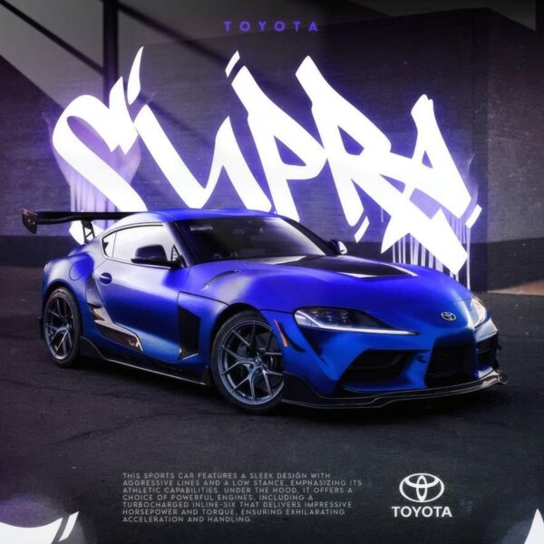 Mk5 Supra Urban Nightscape Graffiti Art Blue