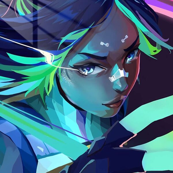 Neon Skye Abstract Flow Teal
