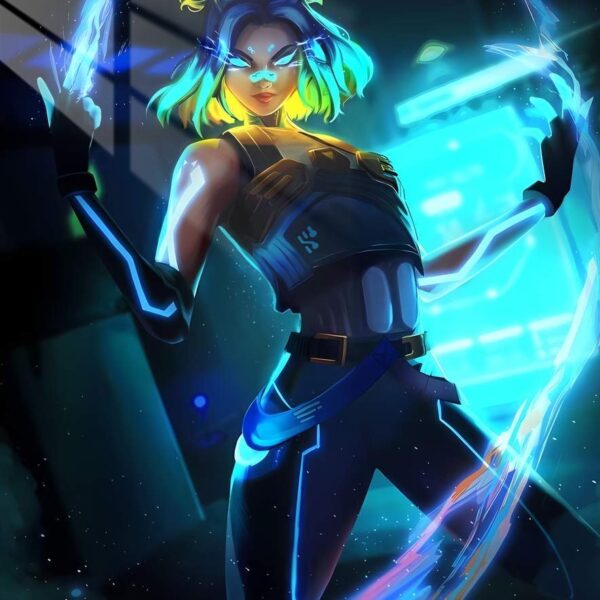 Neon Skye Cyberpunk Teal