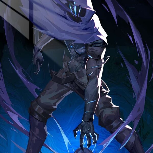Omen'S Shadow Walk Abstract Flow Deep Blue