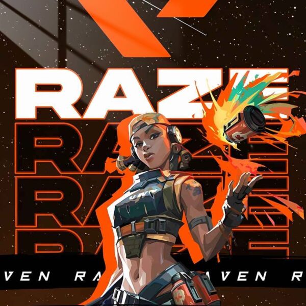Raze Blast Vector Art Orange