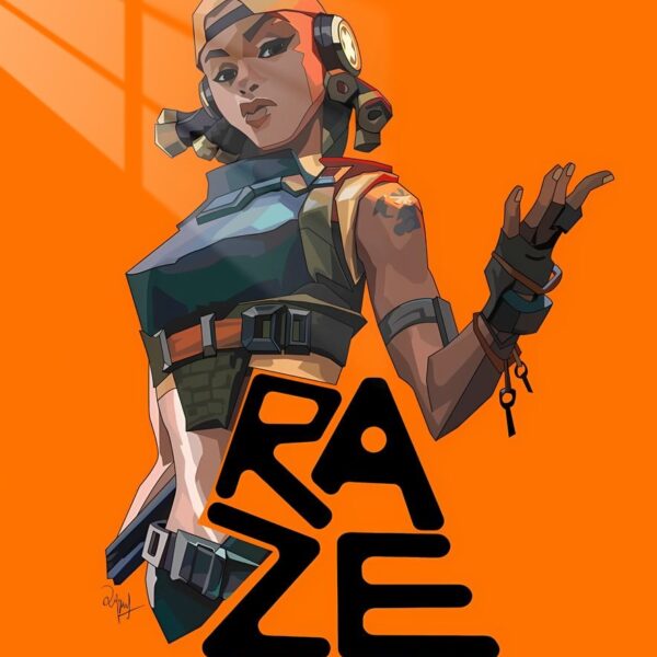 Raze Bold Lines Orange