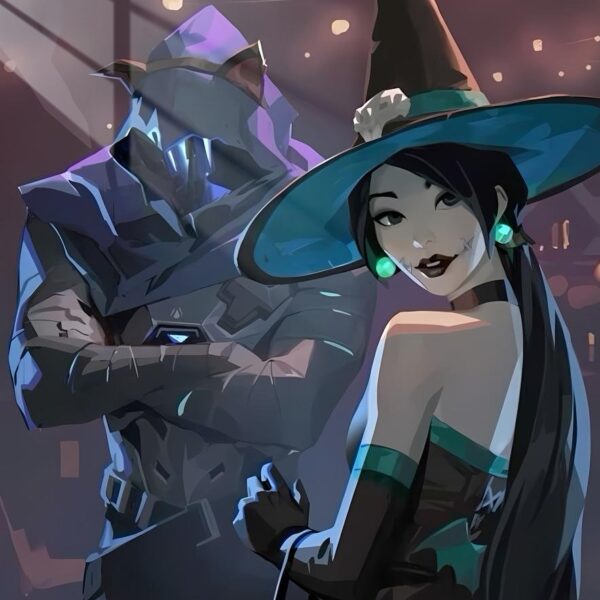 Reyna & Omen Halloween Night Teal