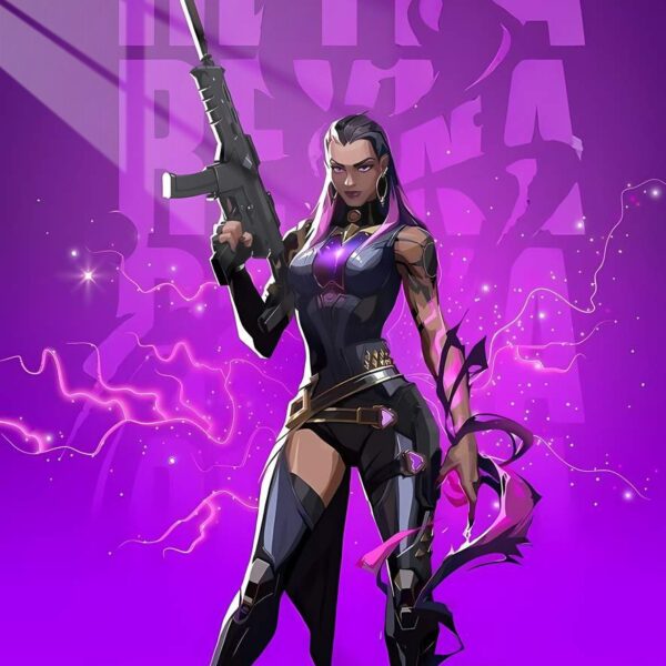 Reyna'S Reign Stylized Portrait Purple