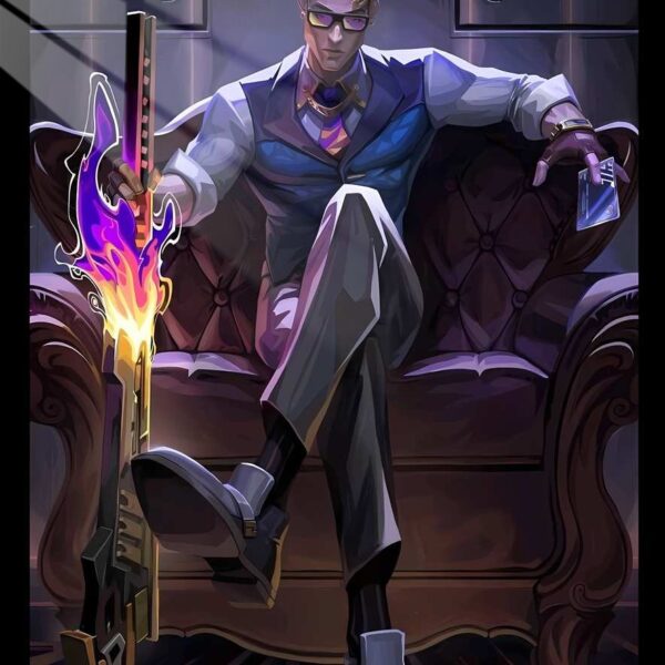 Royal Flush Art Deco Purple
