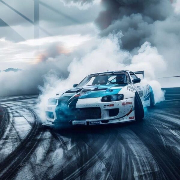 Supra Drift Smoke & Motion Blue & White