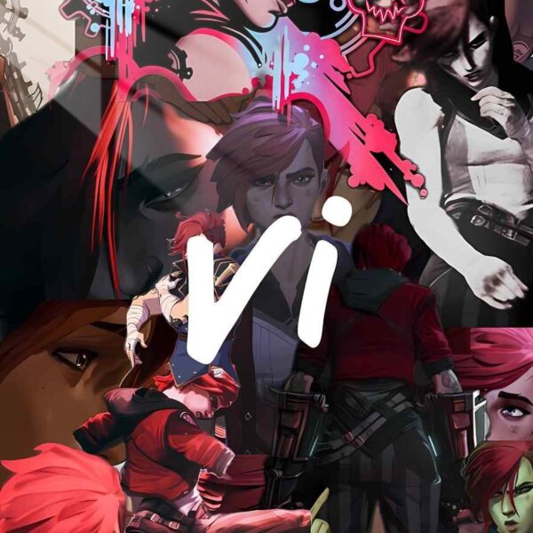 Vi & Jinx Collage Chaos Red & Blue