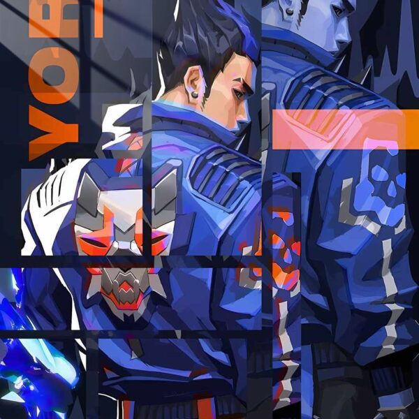 Yoru'S Shadow Cubist Blue Orange
