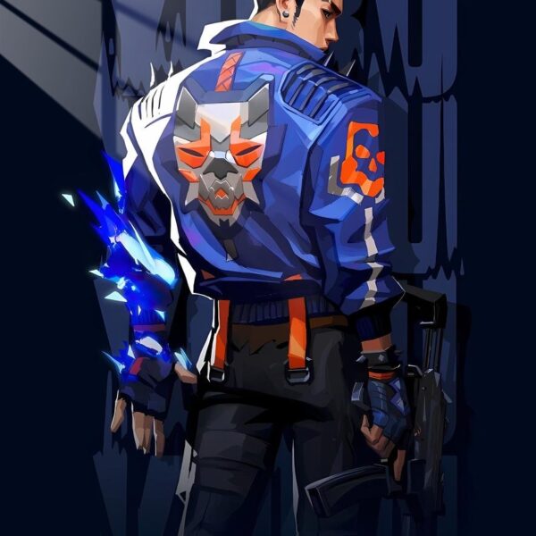 Yoru'S Shadowstep Stylized Portrait Blue And Orange